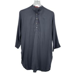 Khaadi Pret Pakistan kurta women's size 8 tunic top long sleeve gray